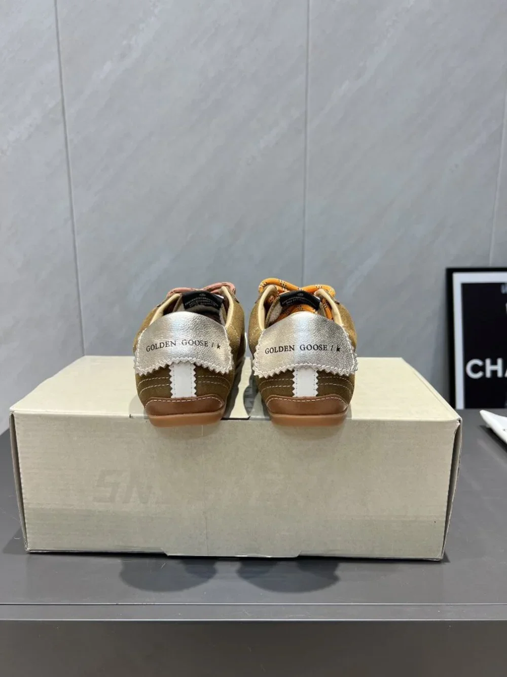 Golden Goose Tan Suede Star-Embellished Sneakers - Picture 8 of 9